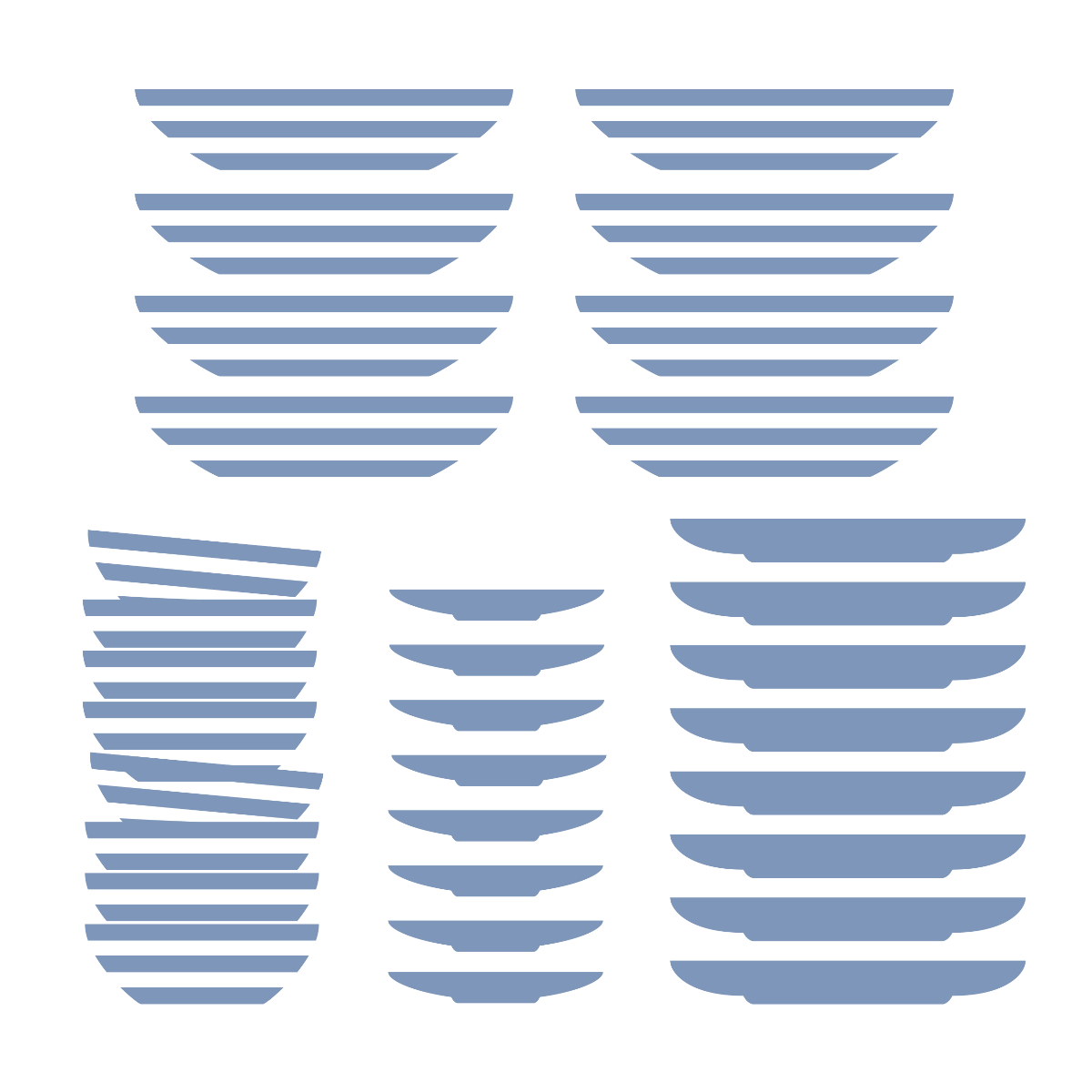 Cornish Blue 32 Piece Plate & Bowl Set Cornishware® Classic British