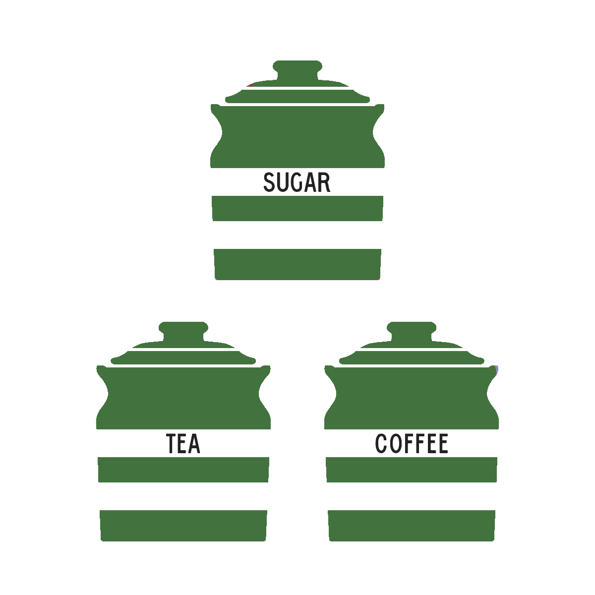 Green storage jars hotsell