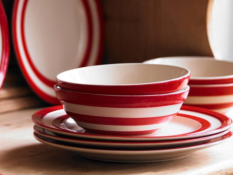 Cornish Red Breakfast Plate & Bowl Set Cornishware® Classic British